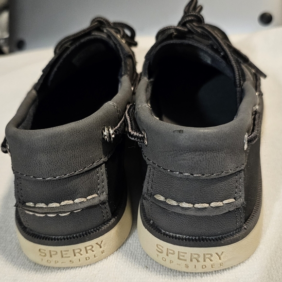Sperry Top-Sider Leeward Boat Shoe/Deck Shoe, Navy/Gray, Size 3M Big Kids, VGUC! - Picture 6 of 9